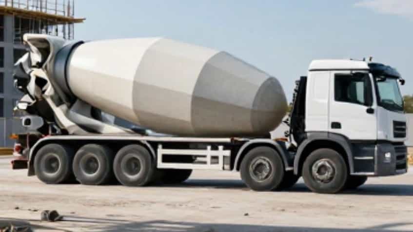 How many cubic meters of concrete does the truck mixer carry?